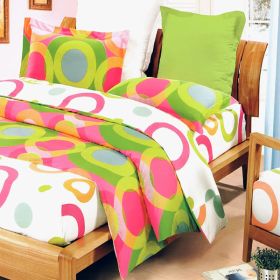 Blancho Bedding - [Rhythm of Colors] Luxury 3PC Mini Comforter Set Combo 300GSM (Twin Size)