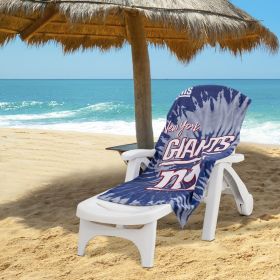 NY Giants OFFICIAL NFL "Psychedelic" Beach Towel; 30" x 60"