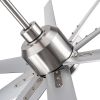 YUHAO 72 in. Integrated LED Brushed Nickel Smart Ceiling Fan with APP Remote