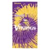 Vikings OFFICIAL NFL "Psychedelic" Beach Towel; 30" x 60"