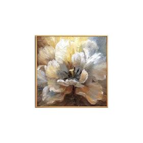 100% Hand Painted Abstract Flower Art Oil Painting On Canvas Wall Art Frameless Picture Decoration For Live Room Home Decor Gift (size: 90x90cm)