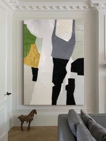 Abstract line modern minimalist living room decoration painting porch aisle decoration painting vertical office abstract paint (size: 75x150cm)