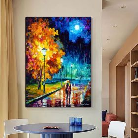 Hand Painted 3D Knife Painting Abstract Flower Oil Painting On Canvas Art Wall Adornment Pictures For Living Room Home Decor (size: 70x140cm)